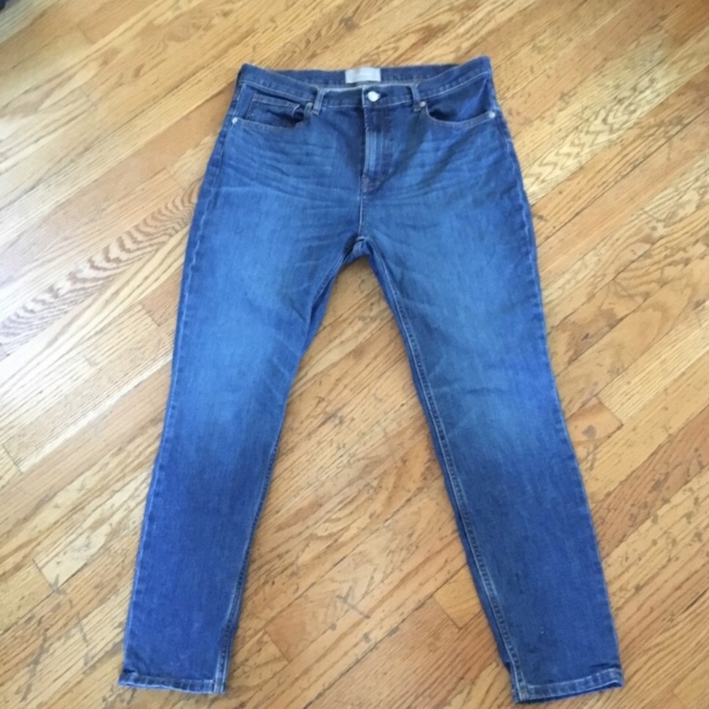 Everlane High Rise Skinny Ankle, Mid-Blue, Size 31
